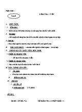 Giáo án Công nghệ Lớp 11 - Tiết 9 Kiểm tra 1 tiết